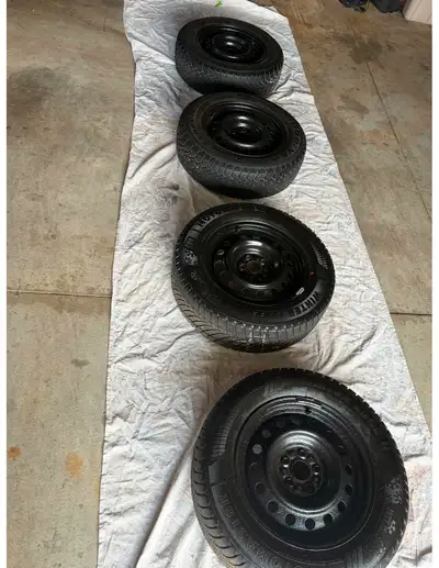 2 Goodyear winter tires & 2 Motor Master winter tires on rims good condition