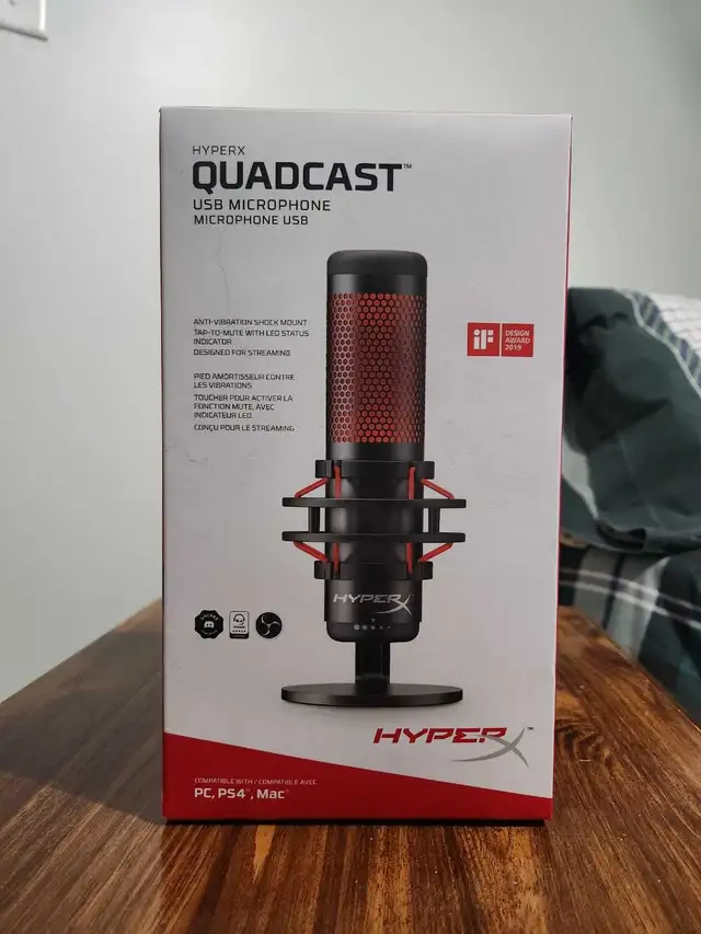 HyperX Quadcast Gaming Microphone in Speakers, Headsets & Mics in Markham / York Region - Image 2