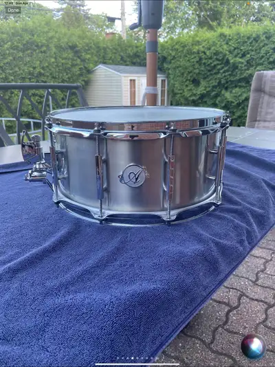 Acoutin Custom Shop Stainless Steel 6.5 x 14 Snare Drum, View more