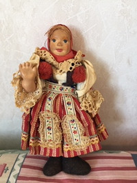 Czech National Costume Doll - 1930s?