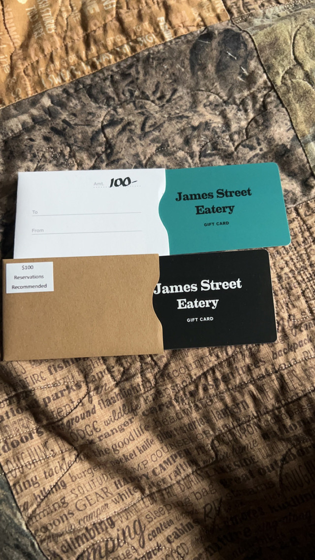 james street eatery gift cards in Other in Chatham-Kent