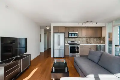 Enjoy downtown living in a clean, modern, and fully furnished apartment designed for comfort and con...