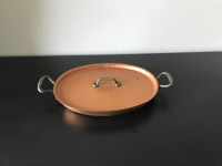 Gratin Dish handcrafted FALK CULINAIR Copper cookware Pan lid