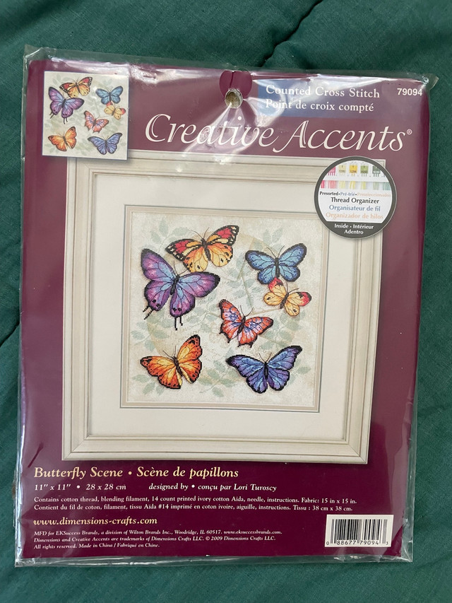 Butterfly Cross Stitch set in Hobbies & Crafts in Cole Harbour - Image 2