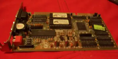 OAK TECHNOLOGY OTI037C ISA 16-BIT/8-BIT VGA EGA VIDEO GRAPHICS CARD ADAPTER This video card was work...