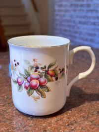 Sadler Wellington Fine Bone China Cup Mug Floral Fruit 3.5"