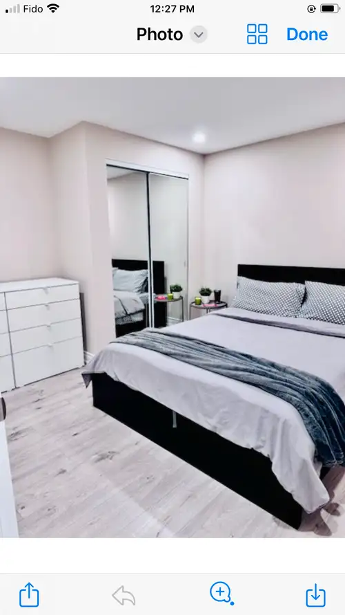 Two bedrooms basement for rent 1850 plus 33 percent bills Call me for more details 6472915447 New ma...