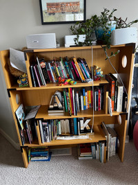 Modular wood and metal bookcase / bookshelf