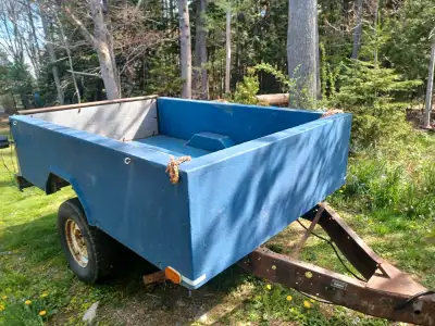 Good condition. Solid truck frame. Box is size of box on a pickup full size.