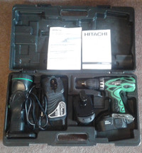 Hitachi 18v Drill and Light plus batteries / charger
