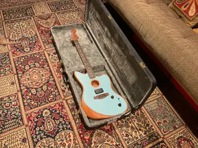 Fender 2023 MIM Jazzmaster Acoustasonic Player with rosewood fingerboard (Ice Blue finish) - only us...
