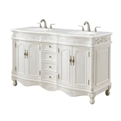BRAND NEW ✨ 60'' Double Bathroom Vanity with Engineered Marble Top SKU: ATGD7647 Regular Wayfair Pri...