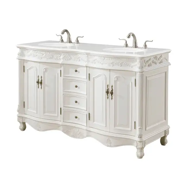 60'' Double Bath Vanity with Engineered Marble Top – BRAND NEW in Cabinets & Countertops in Oakville / Halton Region - Image 2