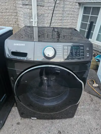 NEWER MODEL!! SAMSUNG 27" BLACK STAINLESS FRONT-LOAD WASHER, View more