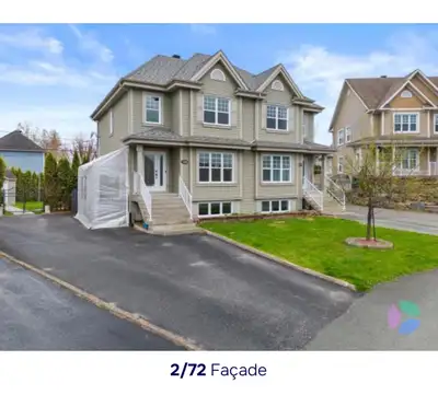 À louer - Appartement moderne et spacieux dans un beau jumelé- Rock Forest, Sherbrooke. Disponible d...