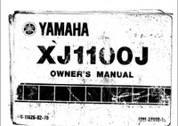Yamaha XJ1100 Owner manual