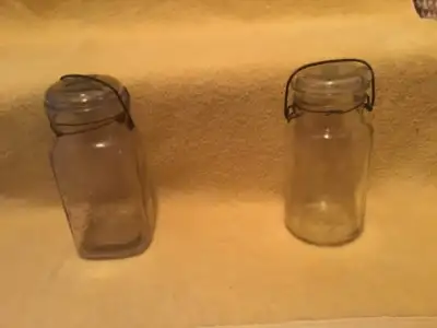Vintage glass storage containers, View more