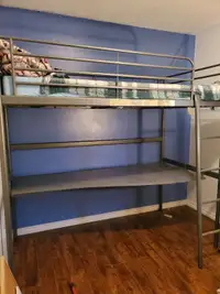 Loft bed with full desk