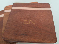 Wooden CN coasters set of four