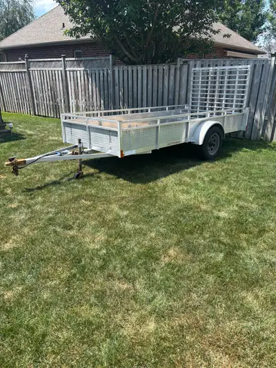 2107 all aluminum trailer in good shape Inside dimensions are 5ft wide by 12 ft long has lots of tie...