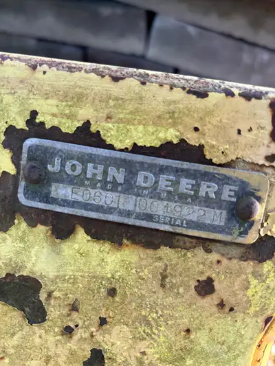 John Deere 140 front mount snowblower, View more