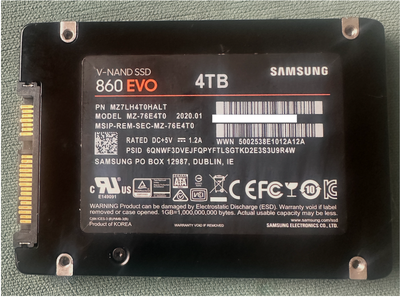 4TB Samsung 860 EVO SATA SSD, View more