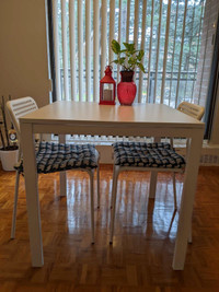 Ikea Melltrop dining table and 2 chairs set 