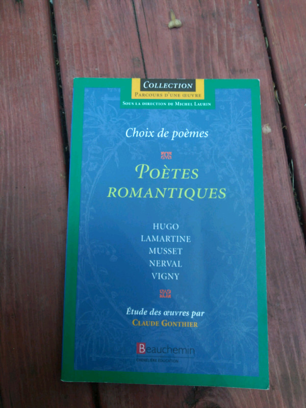 Poètes romantiques  dans Manuels  à Laval/Rive Nord