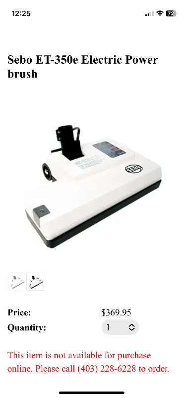 For sale sebo vacuum cleaner power head. Very good working condition. New replacement cost is $369.9...