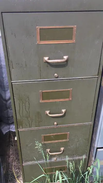 Filing Cabinet | Antique | Metal 4 Drawer, View more