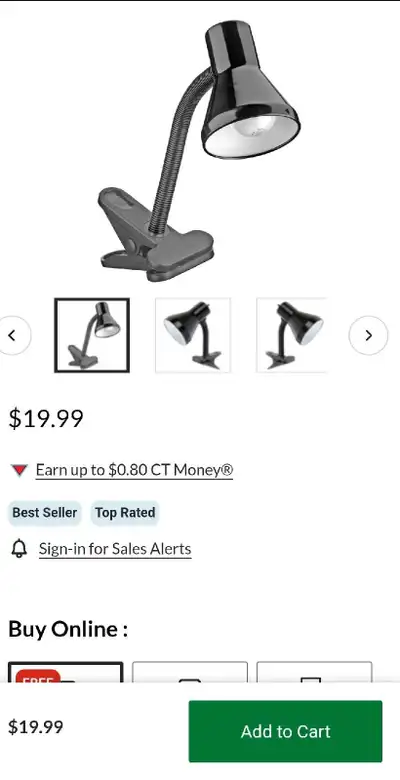 Brand New Clip-On Desk Lamp, 12-in $13 Firm, View more