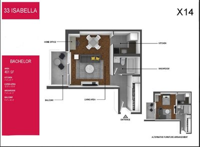CORNER Studio/Bachelor apartment with BALCONY for lease assignment near UofT, available May 1st. Lea...
