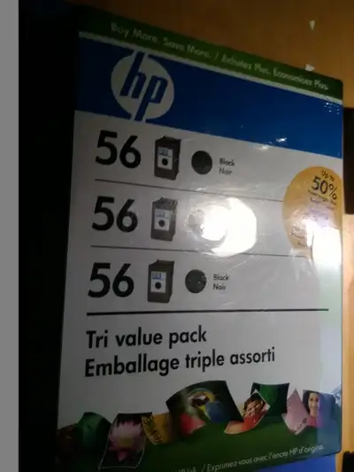 HP #56 Tri Pack Black toner-NEW sealed, View more