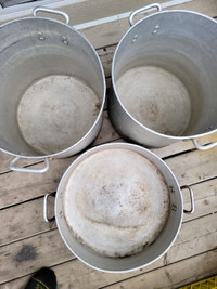 14 INCH TALL POT (2) AND 6 INCH TALL POT (1)-Used--ALl- $180