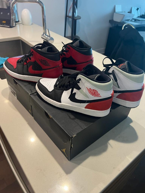 Nike air Jordan mid 1 shoes/chaussures dans Chaussures pour hommes  à Ville de Montréal