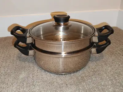 Cooks Quarters 18/10 Stainless Steel 7.5" Steamer Set - 3-Piece, View more