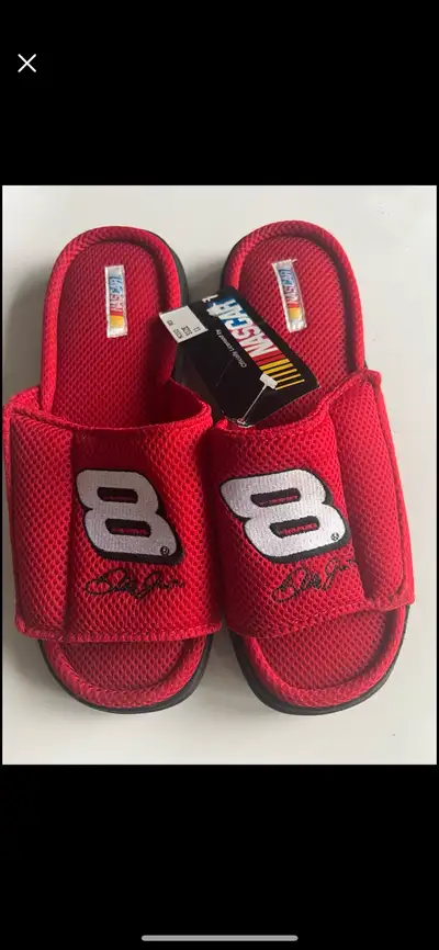 Nascar Racing Dale Earnhardt Jr Mens sz 11 Slippers NEW, View more