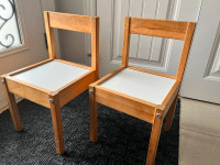 IKEA Children's 2 chairs, white/pine