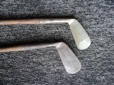Antique Wood Shafted Golf Clubs, View more