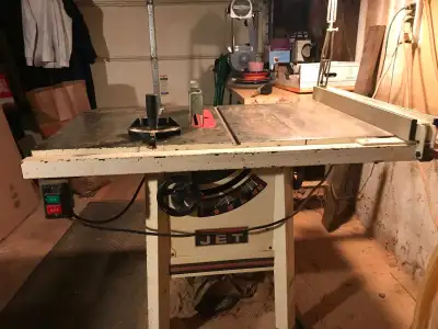 10 inch ProShop Table Saw, HP 30 inch Fence Cast Wing JPS - 10. Cash only, pickup only