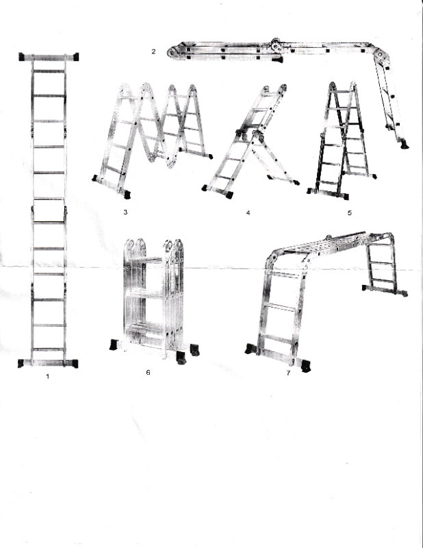 7inONE MULTI FUNCTION ALUMINUM LADDER Ladders & Scaffolding