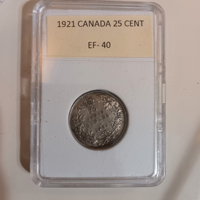 1921 Canada 25 Cent ( RARE date ) in Arts & Collectibles in St. Catharines