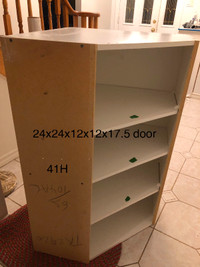 Corner cabinet, W/ maple leaf door, like NEW