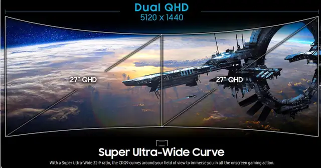 Samsung 49" 1440p WQHD GTG Curved VA LED FreeSync Gaming Monitor in Monitors in City of Toronto - Image 3