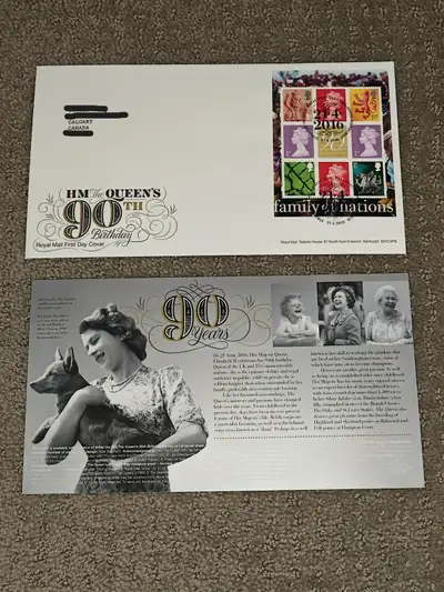 First Day Covers Queen Elizabeth II 90th Birthday - 9 FDC Stamps, View more