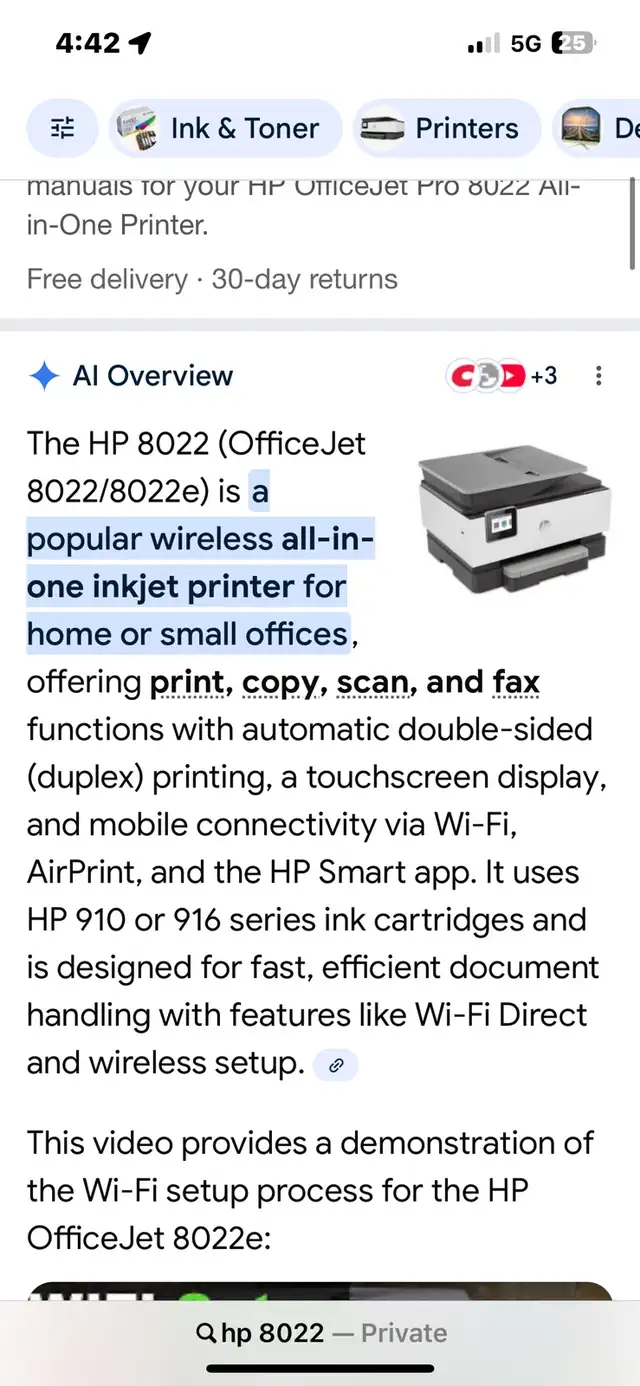 Hp all in one inkjet printer  in Printers, Scanners & Fax in Edmonton - Image 4