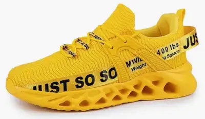 Mens Running Non Slip Blade Type Sneakers Yellow Sz 6.5 - New in box Asking $50.00 Located close to...