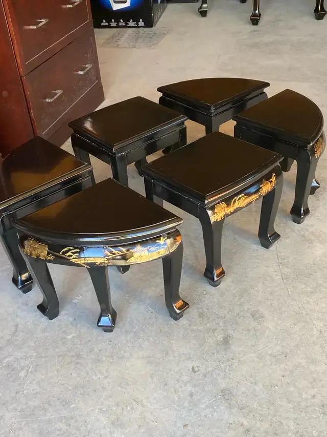 Antique coffee table with benches in oriental style63006660417793121