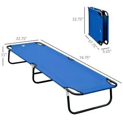 This folding portable cot made of durable steel and 600*300d pure colour Oxford cloth, that is milde...