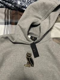 Grey OVO mens hoodie